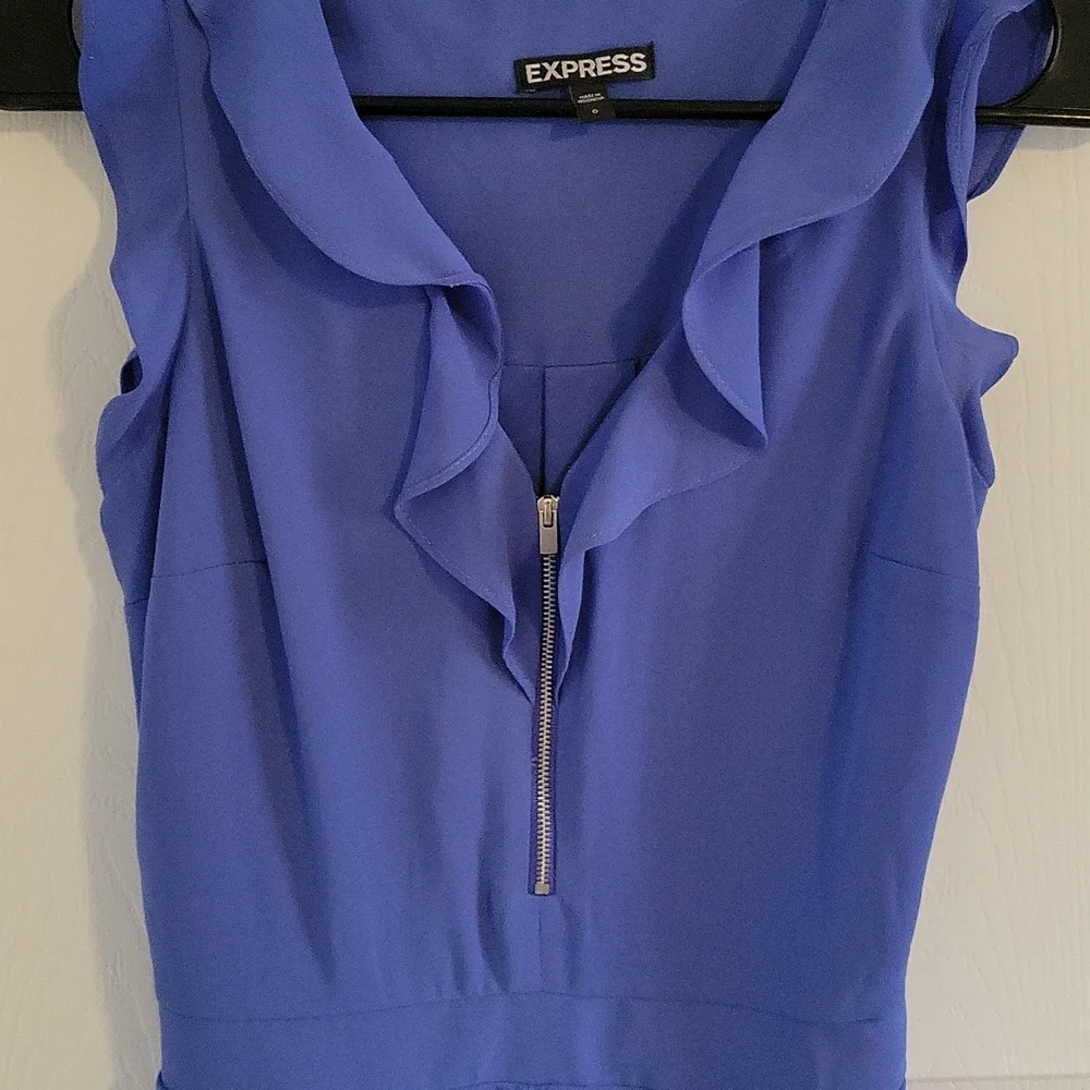 Express Blue Ruffle Romper, Size 0 - Picture 5 of 5